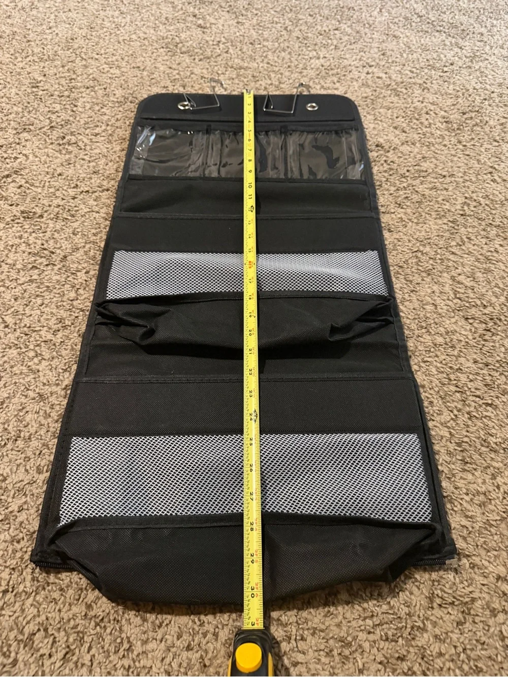 Black Over-the-Door Hanging Organizer for Home Storage